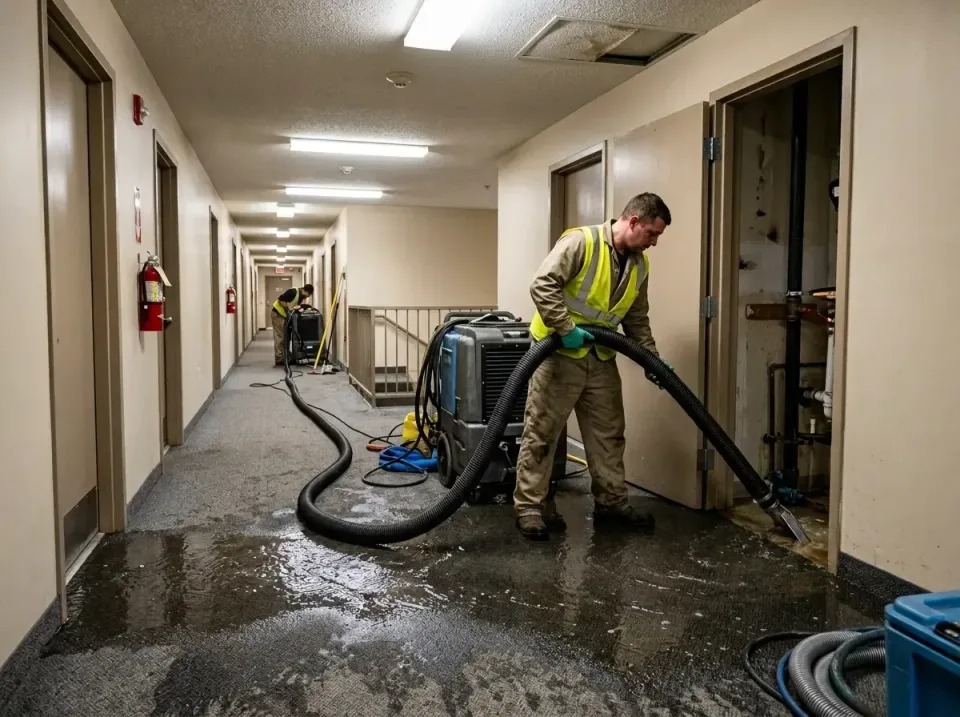 multi-unit-apartment-hallway-f-005 — frequently asked questions, Emergency Burst Pipe Water Extraction & Removal in Oak Isla…
